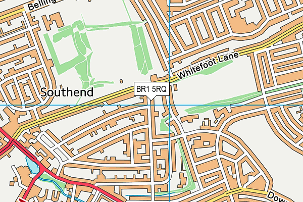 BR1 5RQ map - OS VectorMap District (Ordnance Survey)