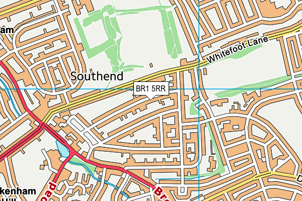 BR1 5RR map - OS VectorMap District (Ordnance Survey)