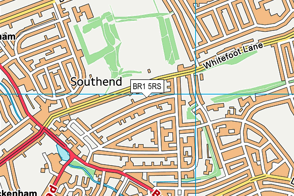 BR1 5RS map - OS VectorMap District (Ordnance Survey)