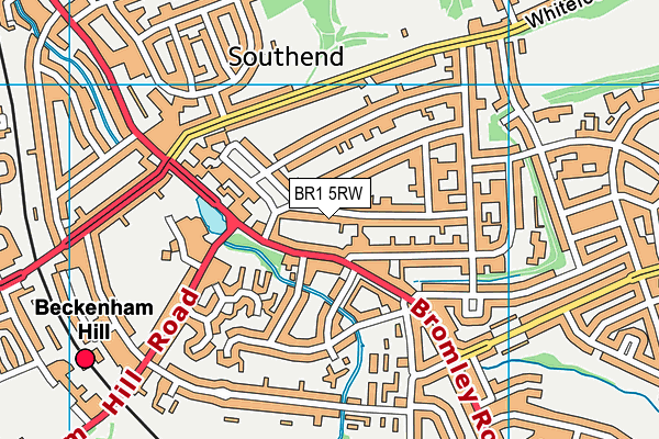 BR1 5RW map - OS VectorMap District (Ordnance Survey)