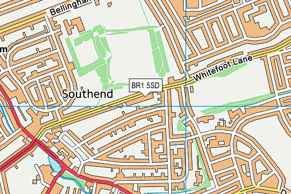 BR1 5SD map - OS VectorMap District (Ordnance Survey)