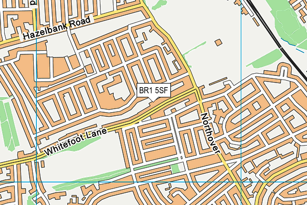 BR1 5SF map - OS VectorMap District (Ordnance Survey)