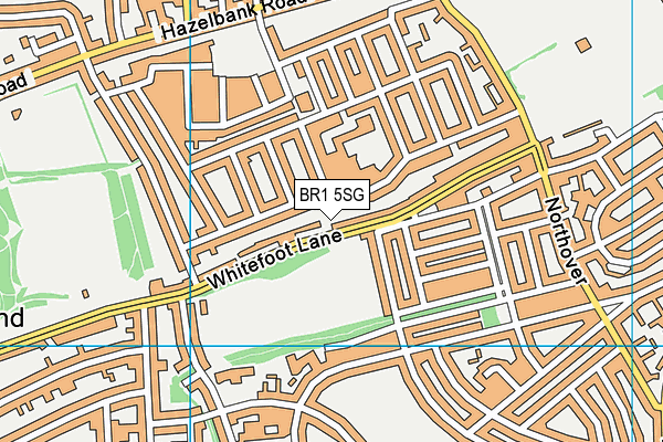 BR1 5SG map - OS VectorMap District (Ordnance Survey)