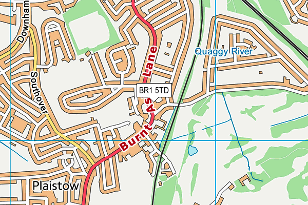 BR1 5TD map - OS VectorMap District (Ordnance Survey)