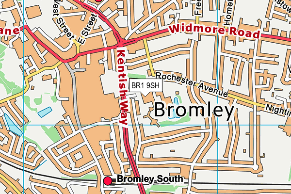 BR1 9SH map - OS VectorMap District (Ordnance Survey)