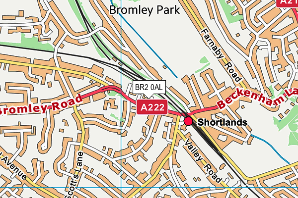 BR2 0AL map - OS VectorMap District (Ordnance Survey)