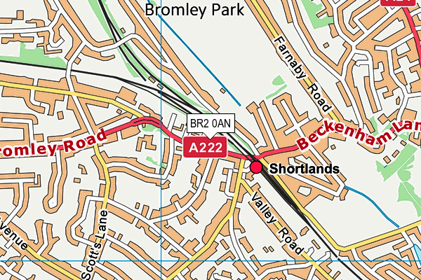 BR2 0AN map - OS VectorMap District (Ordnance Survey)