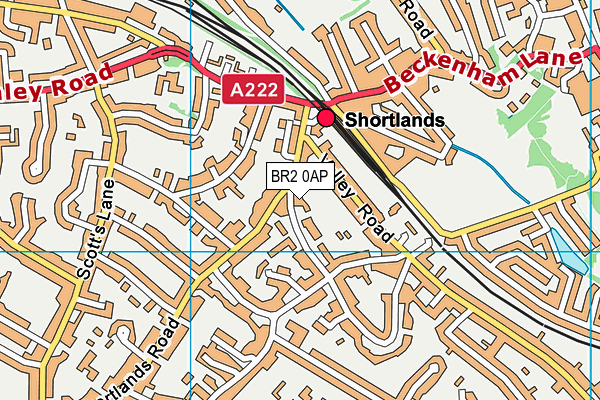 BR2 0AP map - OS VectorMap District (Ordnance Survey)