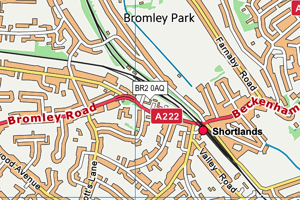 BR2 0AQ map - OS VectorMap District (Ordnance Survey)