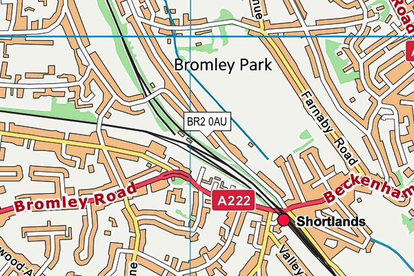 BR2 0AU map - OS VectorMap District (Ordnance Survey)