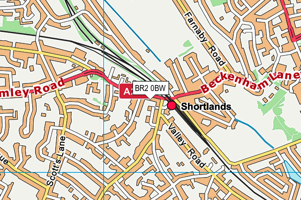 BR2 0BW map - OS VectorMap District (Ordnance Survey)