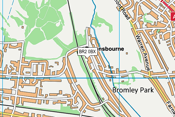 BR2 0BX map - OS VectorMap District (Ordnance Survey)