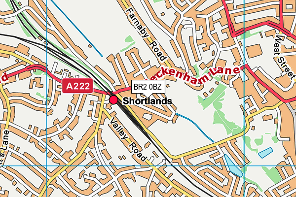 BR2 0BZ map - OS VectorMap District (Ordnance Survey)