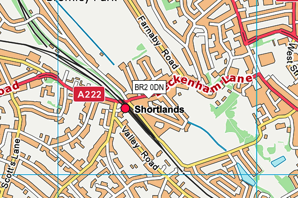 BR2 0DN map - OS VectorMap District (Ordnance Survey)