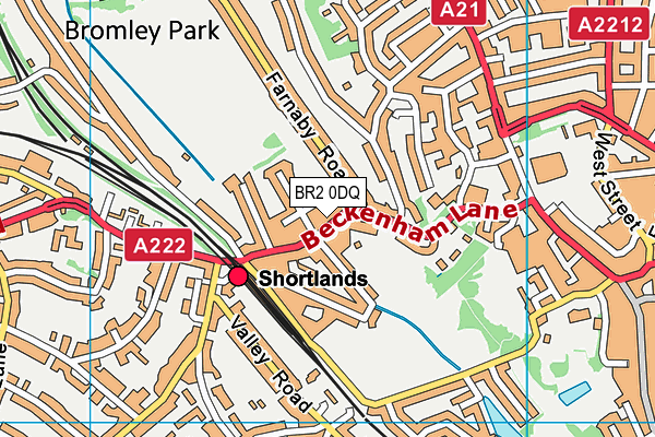 Map of SHORTLANDS HOLDINGS LIMITED at district scale