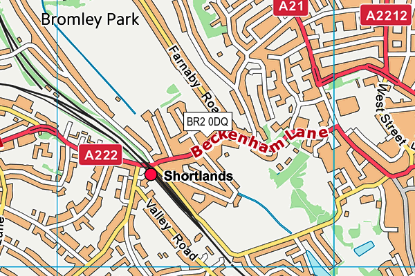 BR2 0DQ map - OS VectorMap District (Ordnance Survey)