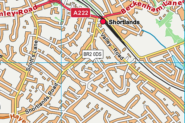BR2 0DS map - OS VectorMap District (Ordnance Survey)