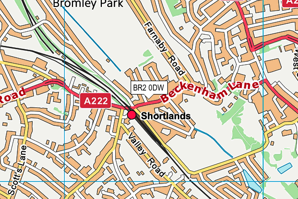 BR2 0DW map - OS VectorMap District (Ordnance Survey)