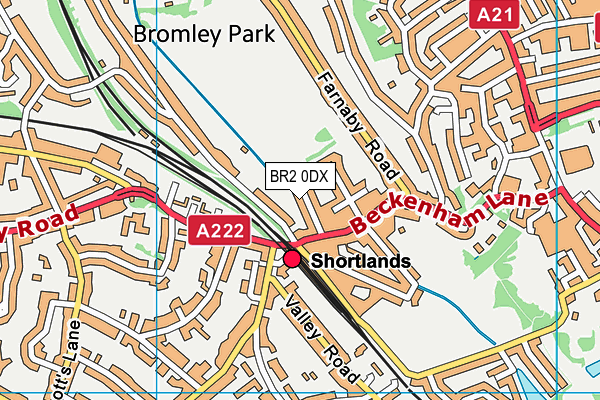 BR2 0DX map - OS VectorMap District (Ordnance Survey)