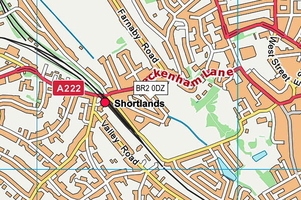 BR2 0DZ map - OS VectorMap District (Ordnance Survey)