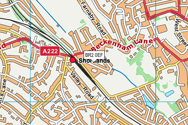 BR2 0EF map - OS VectorMap District (Ordnance Survey)