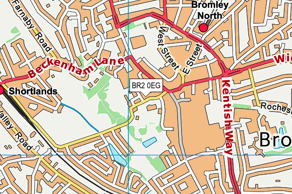 BR2 0EG map - OS VectorMap District (Ordnance Survey)