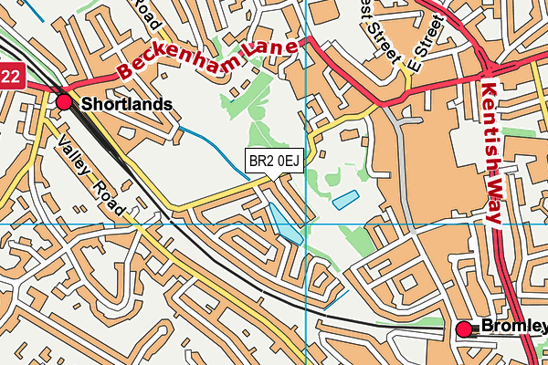 BR2 0EJ map - OS VectorMap District (Ordnance Survey)