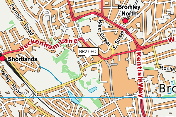 BR2 0EQ map - OS VectorMap District (Ordnance Survey)