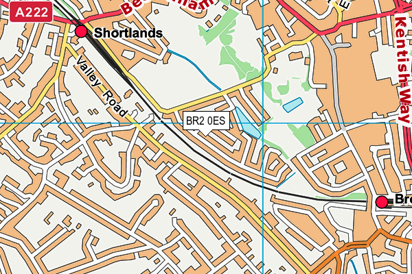 BR2 0ES map - OS VectorMap District (Ordnance Survey)