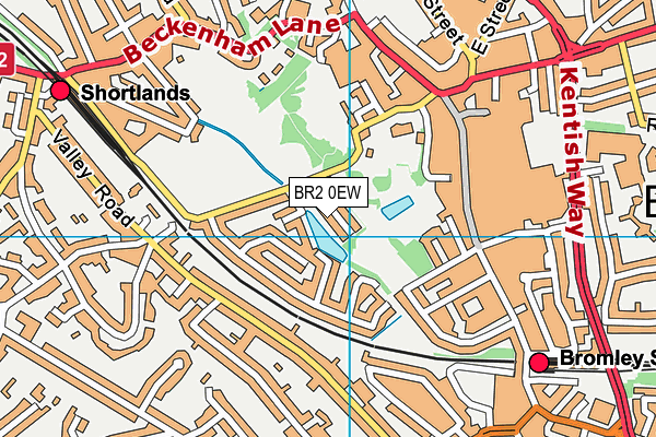 BR2 0EW map - OS VectorMap District (Ordnance Survey)