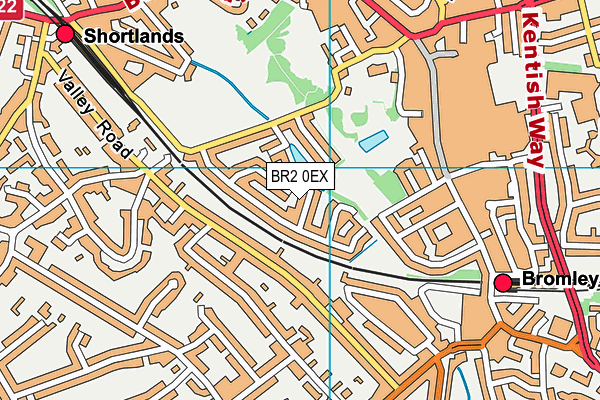 BR2 0EX map - OS VectorMap District (Ordnance Survey)