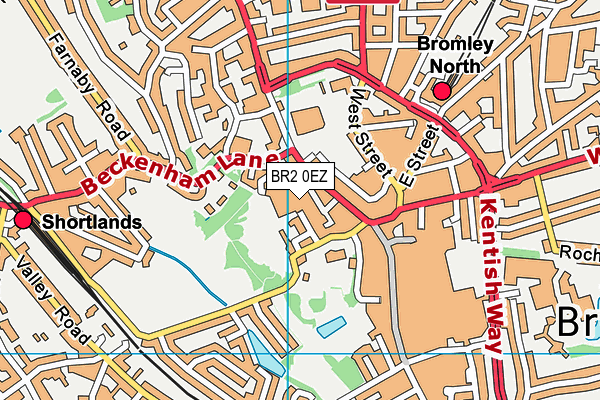 BR2 0EZ map - OS VectorMap District (Ordnance Survey)