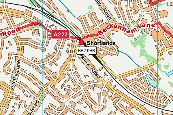 BR2 0HB map - OS VectorMap District (Ordnance Survey)