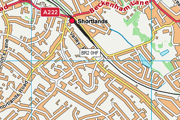 BR2 0HF map - OS VectorMap District (Ordnance Survey)