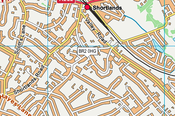 Harris Primary Academy Shortlands map (BR2 0HG) - OS VectorMap District (Ordnance Survey)