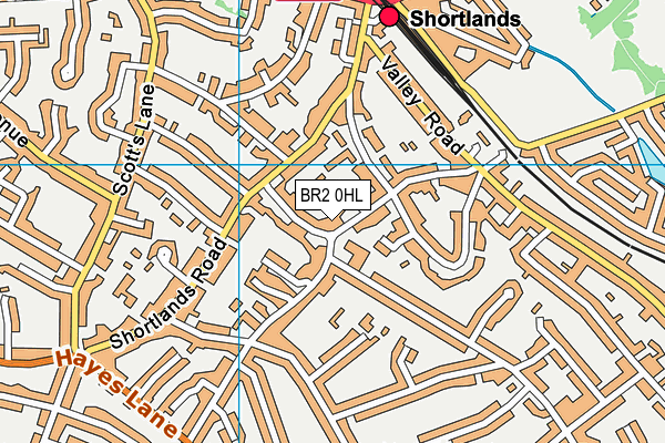 BR2 0HL map - OS VectorMap District (Ordnance Survey)