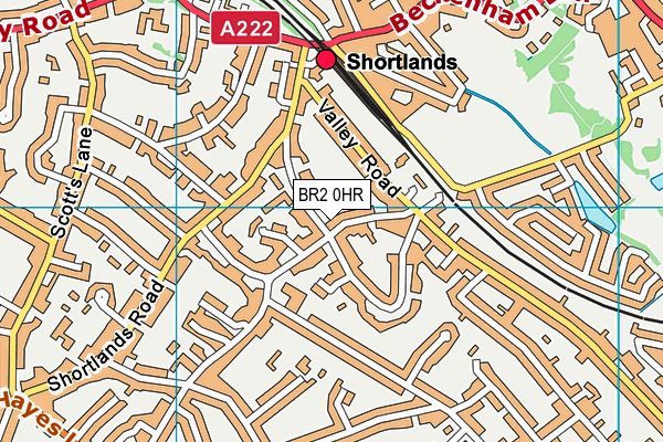 BR2 0HR map - OS VectorMap District (Ordnance Survey)