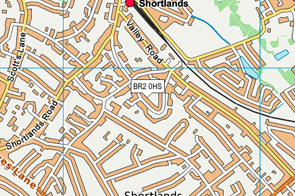 BR2 0HS map - OS VectorMap District (Ordnance Survey)