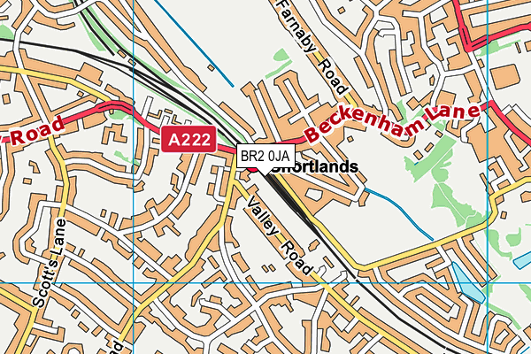 BR2 0JA map - OS VectorMap District (Ordnance Survey)