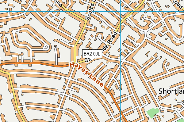 BR2 0JL map - OS VectorMap District (Ordnance Survey)