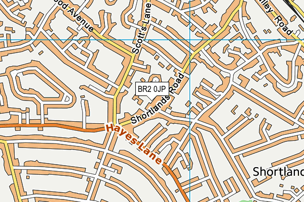 BR2 0JP map - OS VectorMap District (Ordnance Survey)