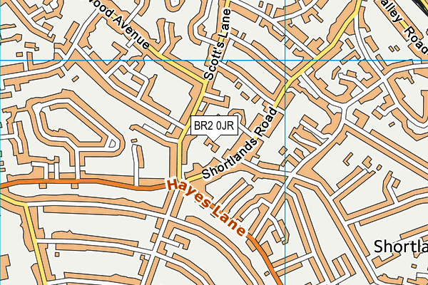 BR2 0JR map - OS VectorMap District (Ordnance Survey)