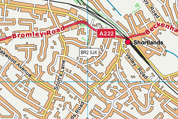 BR2 0JX map - OS VectorMap District (Ordnance Survey)