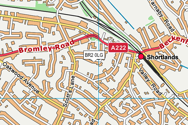 BR2 0LG map - OS VectorMap District (Ordnance Survey)