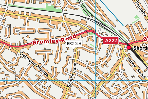 BR2 0LH map - OS VectorMap District (Ordnance Survey)