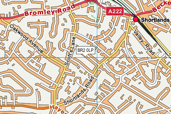 BR2 0LP map - OS VectorMap District (Ordnance Survey)