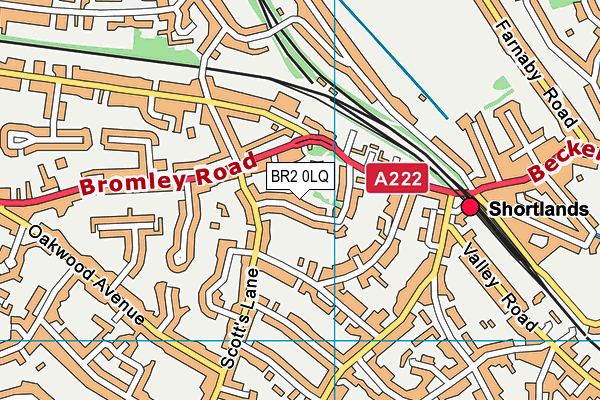 BR2 0LQ map - OS VectorMap District (Ordnance Survey)