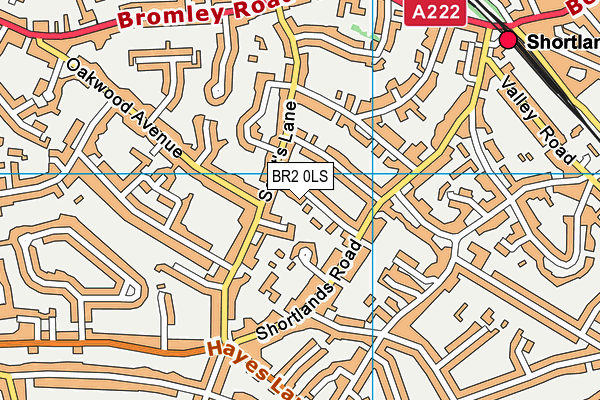BR2 0LS map - OS VectorMap District (Ordnance Survey)