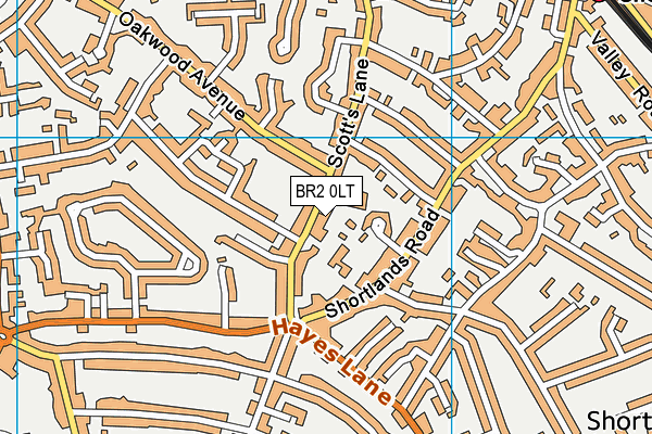 BR2 0LT map - OS VectorMap District (Ordnance Survey)