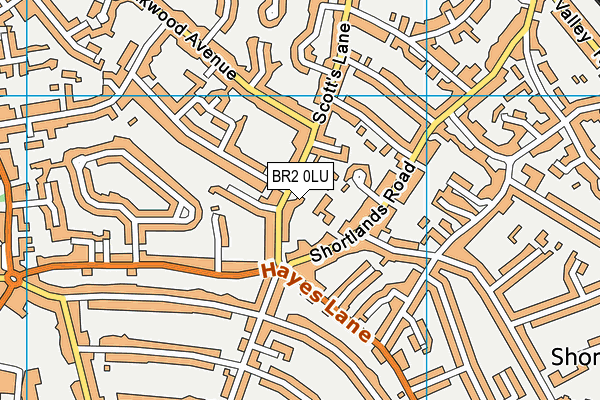 BR2 0LU map - OS VectorMap District (Ordnance Survey)